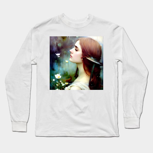 Beautiful Girl 56 Long Sleeve T-Shirt by EtherMeditation